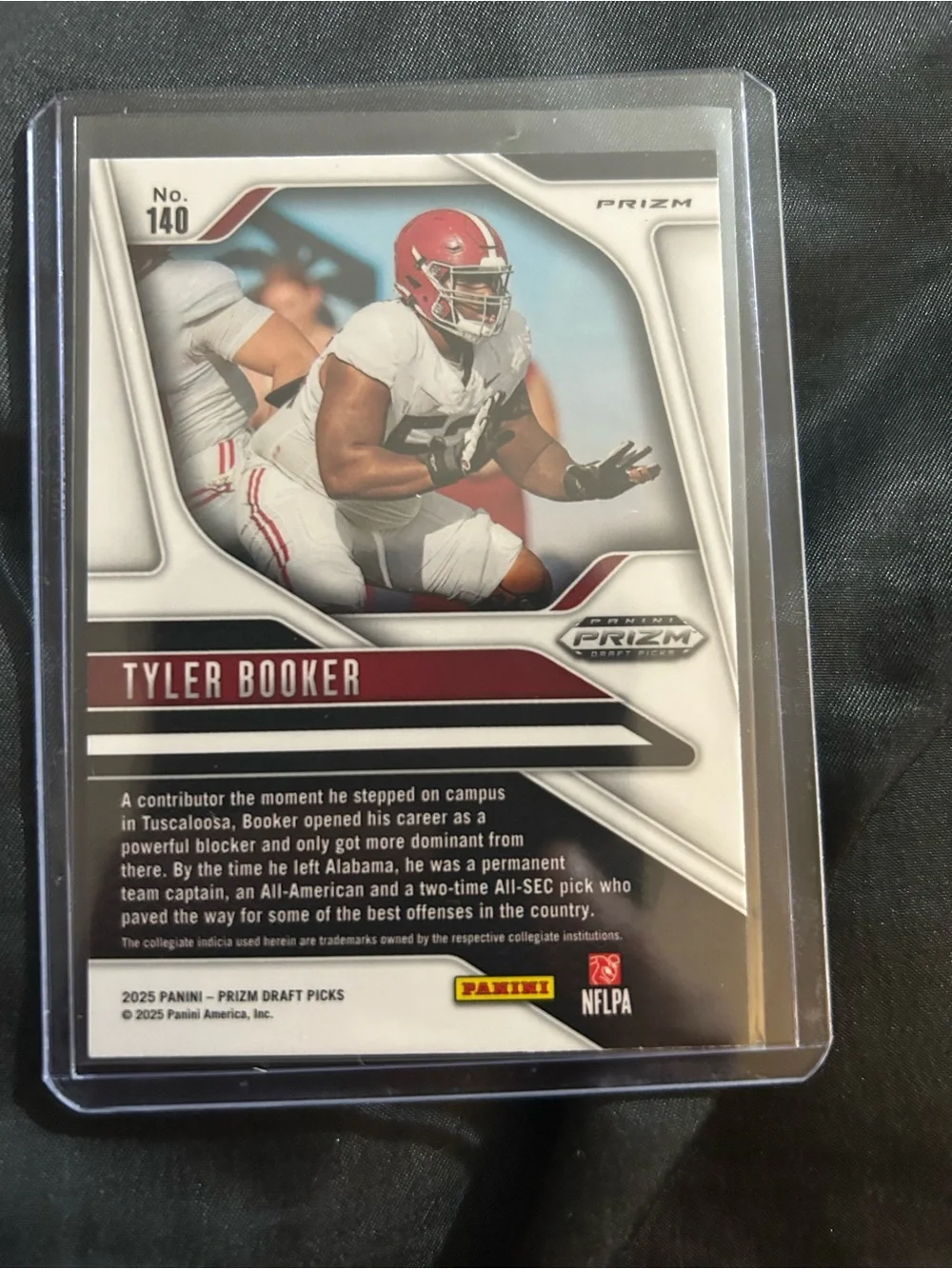 Panini Prizm Tyler Booker Gold Prism Football Card